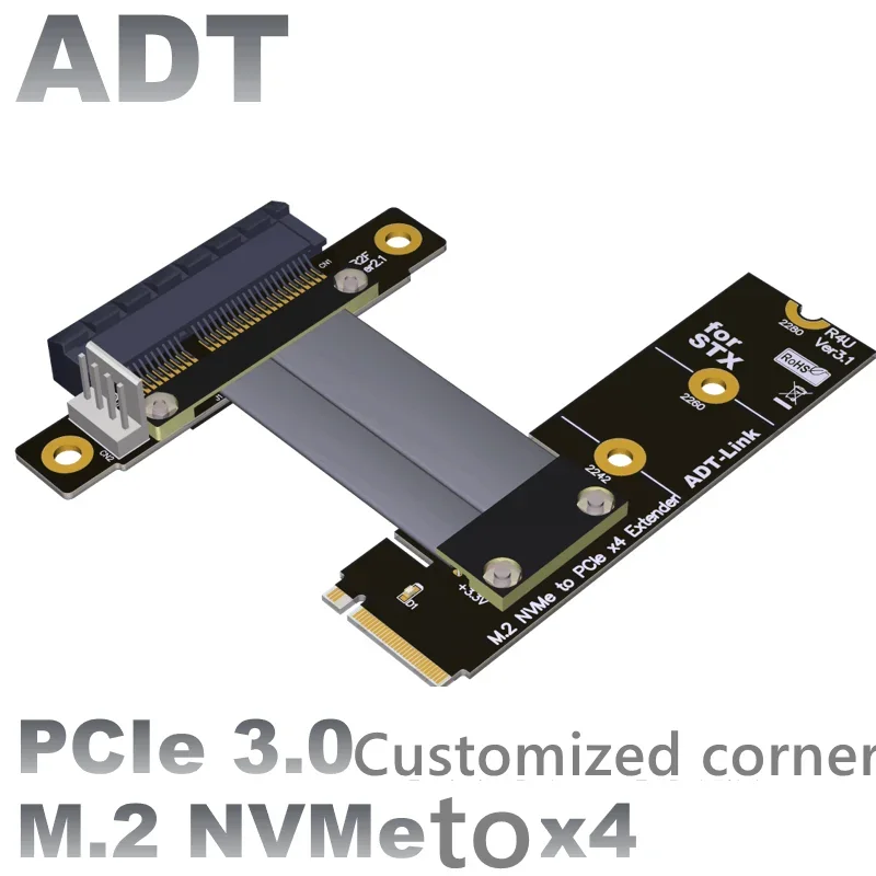 M2 NGFF NVMe удлинительная линия для платы PCIE x4 Встроенная угловая передача поворота M.2 4x полоса пропускания скорости: PCIe 3,0x4 gen3 32G/bps
M2 NGFF NVMe удлинительная линия для платы PCIE x4 Встроенная угловая передача поворота M.2 4x полоса пропускания скорости: PCIe 3,0x4 gen3 32G/bps