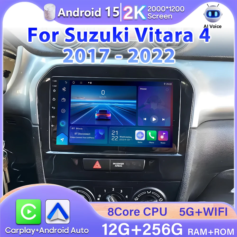 Android Auto Car Radio For Suzuki Vitara 4 2017 - 2022 Carplay GPS Navigation Multimedia Player 4G Wifi Video No 2din Stereo BT
Android Auto Car Radio For Suzuki Vitara 4 2017 - 2022 Carplay GPS Navigation Multimedia Player 4G Wifi Video No 2din Stereo BT