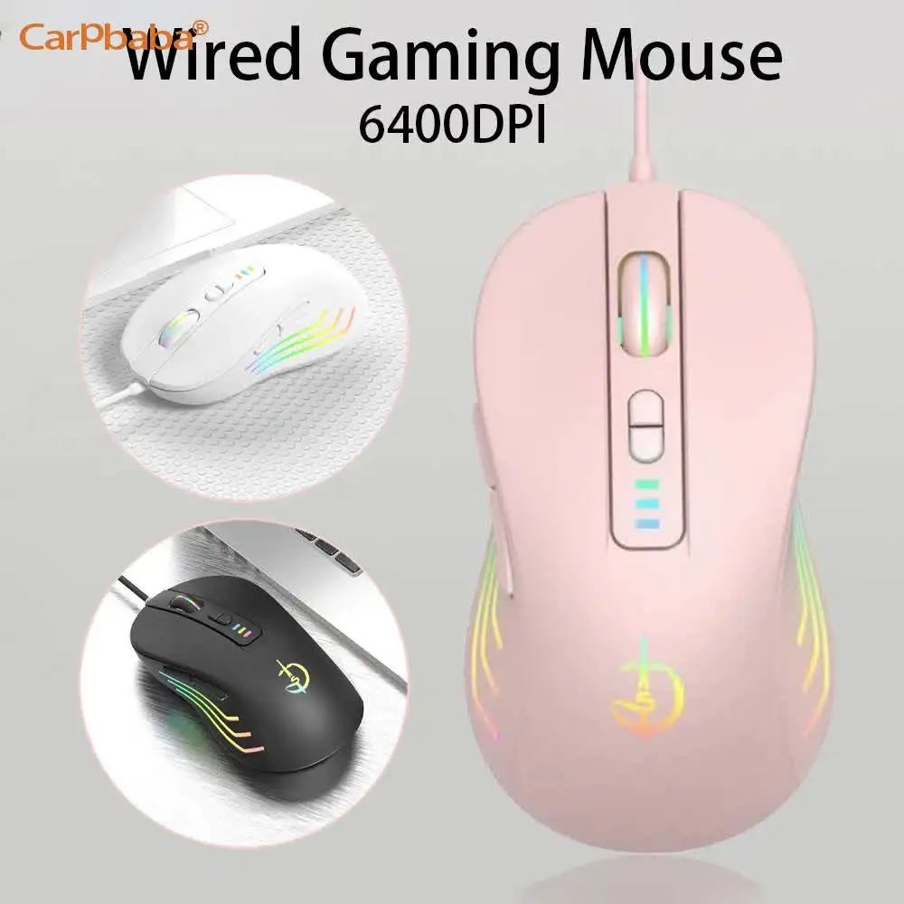 Wired Mouse Gaming Sensor Breathing lighting effects Thumb Rest Design RGB 6400DPI for PC Laptop Desktop Computer Gamer
Wired Mouse Gaming Sensor Breathing lighting effects Thumb Rest Design RGB 6400DPI for PC Laptop Desktop Computer Gamer