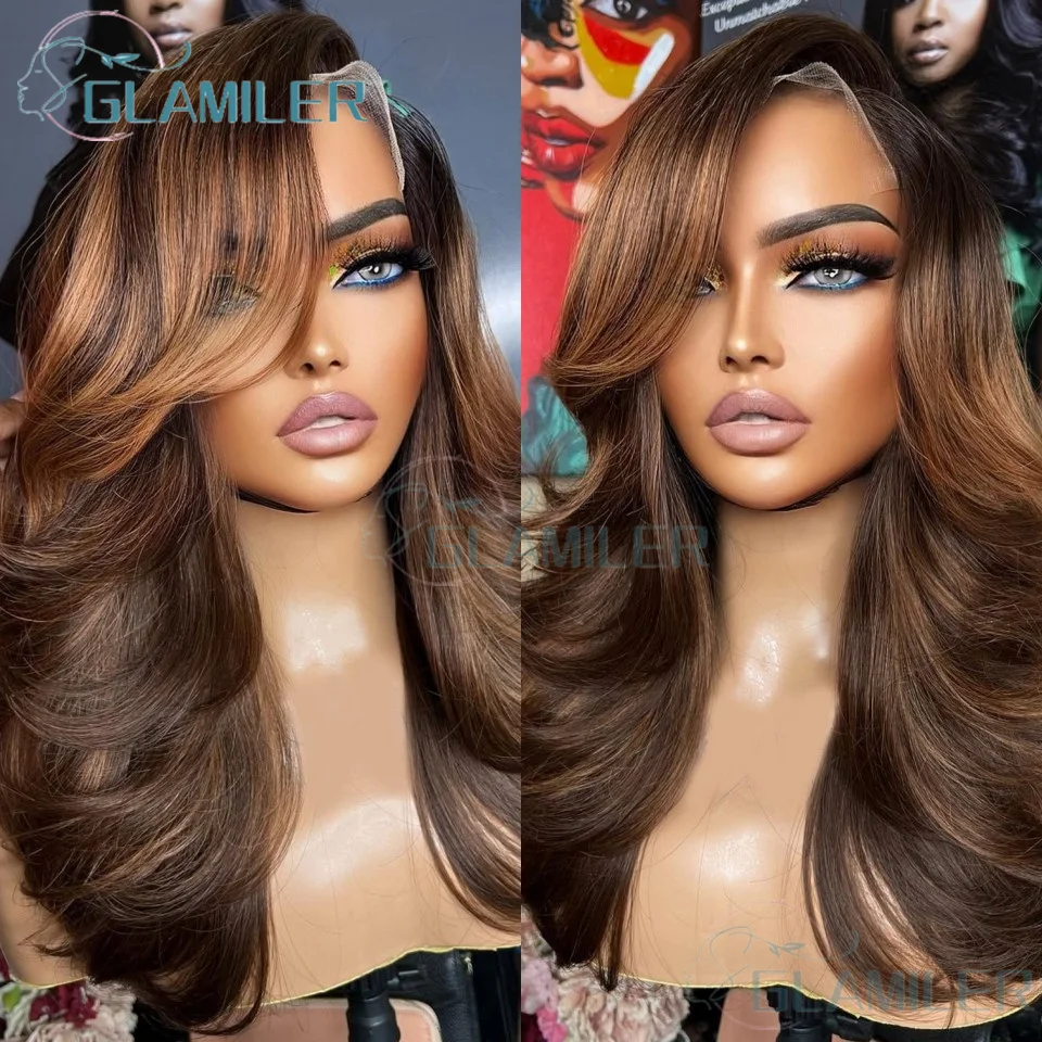 Black Rooted Highlight Brown Glueless Side Part 13x4 Silk Top Lace Front Wigs Bleached Knots 360/Full Lace Wigs Natural Hairline
Black Rooted Highlight Brown Glueless Side Part 13x4 Silk Top Lace Front Wigs Bleached Knots 360/Full Lace Wigs Natural Hairline