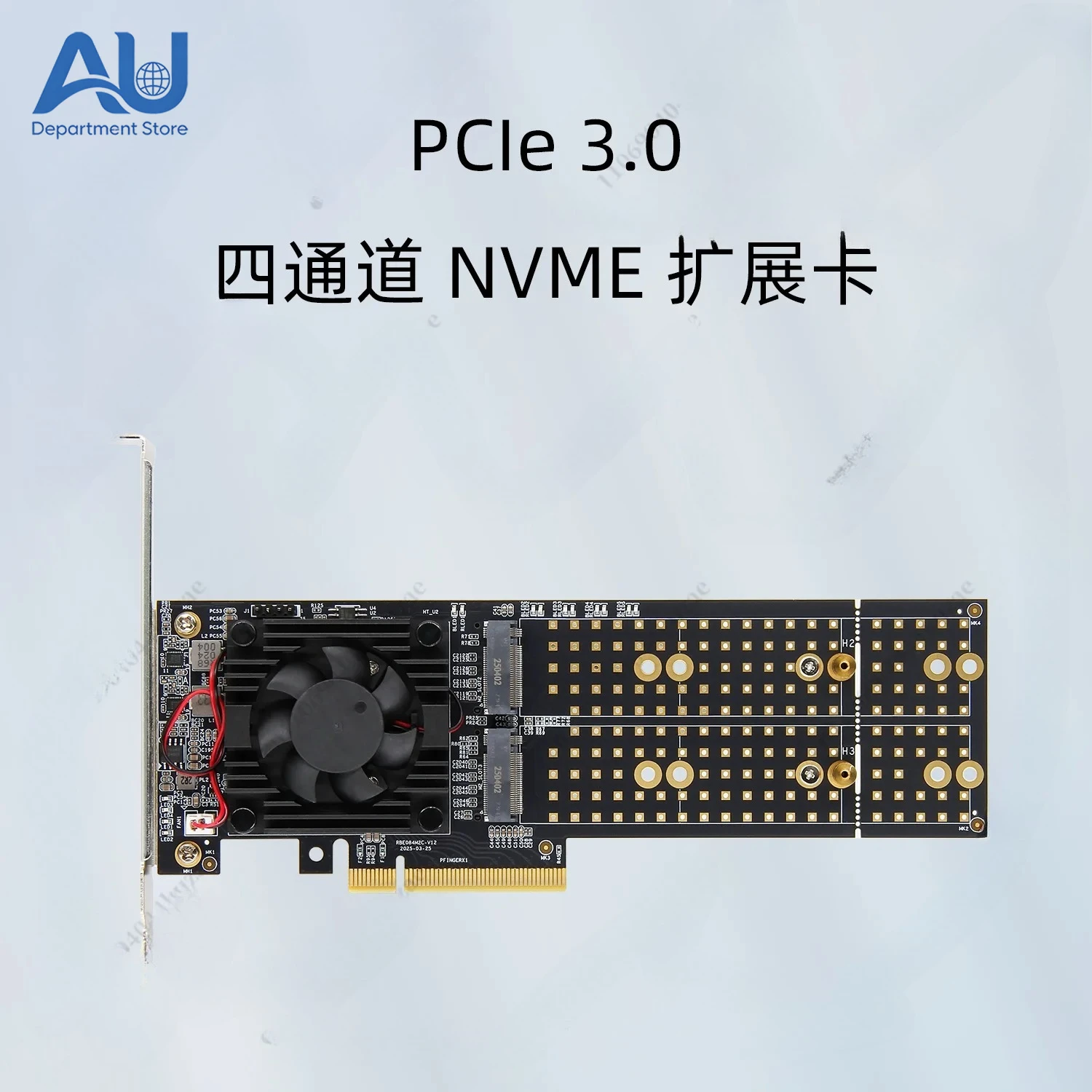 Split-Free 4-Disk M.2 PCIe Expansion Card - PLX8747 Chip, for Flying Bull, Full/Half Height, Silent Operation
Split-Free 4-Disk M.2 PCIe Expansion Card - PLX8747 Chip, for Flying Bull, Full/Half Height, Silent Operation