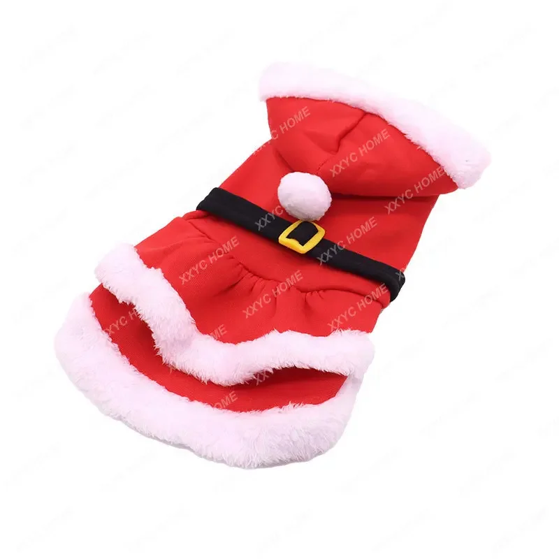 Dog Clothes Pet Christmas Holiday Clothes Winter Warm Cotton Dress Small Dog Skirt Cat Hooded Dress
Dog Clothes Pet Christmas Holiday Clothes Winter Warm Cotton Dress Small Dog Skirt Cat Hooded Dress