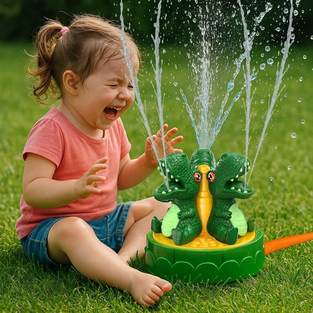 360° Rotating Dinosaur Sprinkler for Toddlers - Gentle Spray, Safe & BPA-Free, Easy Setup, Lightweight
360° Rotating Dinosaur Sprinkler for Toddlers - Gentle Spray, Safe & BPA-Free, Easy Setup, Lightweight