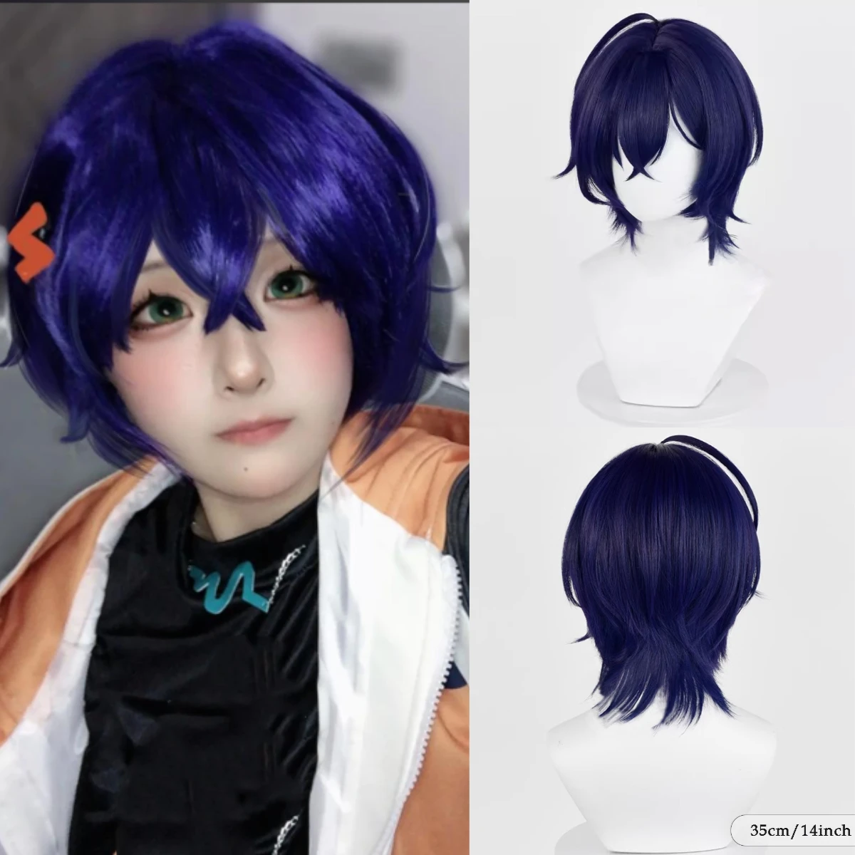 Women Anime Game Cosplay Wig Synthetic Short Straight Purple Heat Resistant Wig With Bangs For Daily Party
Women Anime Game Cosplay Wig Synthetic Short Straight Purple Heat Resistant Wig With Bangs For Daily Party