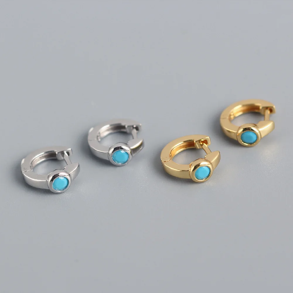 Ins Stye Chic 925 Sterling Silver Blue Zircon Ear Huggie Unisex Gold Small Hoop Buckle Circle Earrings for Women Men
Ins Stye Chic 925 Sterling Silver Blue Zircon Ear Huggie Unisex Gold Small Hoop Buckle Circle Earrings for Women Men