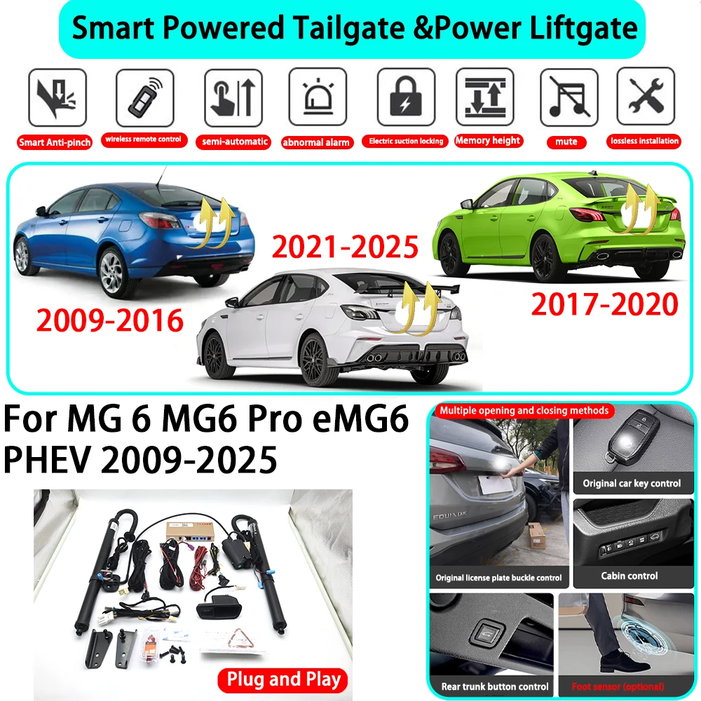 for MG 6 MG6 Pro eMG6 PHEV 2009-2025 OEM Smart Automatic Powered Tailgate Electric Power Tailgate Lift Kit Key Close
for MG 6 MG6 Pro eMG6 PHEV 2009-2025 OEM Smart Automatic Powered Tailgate Electric Power Tailgate Lift Kit Key Close