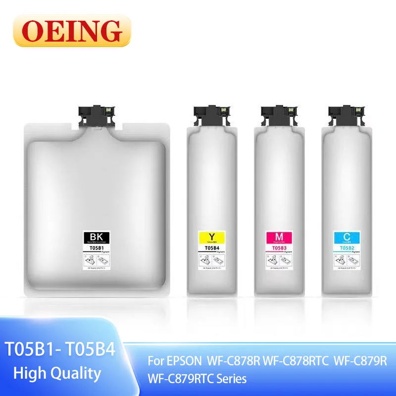 T05B T05B1 T05B2 T05B3 T05B4 Premium Color Compatible Ink Bag Cartridge for Epson WF-C878R WF-C878RTC WF-C879R WF-C879RTC Serie
T05B T05B1 T05B2 T05B3 T05B4 Premium Color Compatible Ink Bag Cartridge for Epson WF-C878R WF-C878RTC WF-C879R WF-C879RTC Serie