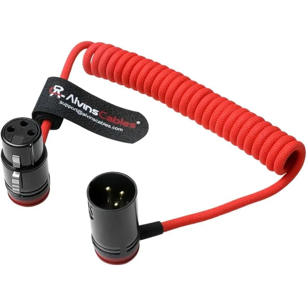 Alvin's Cables Low-Profile XLR 3 Pin Male to Female Ultra-Flexible Coiled Cable, Aramid-Reinforced for Sony|Canon|Blackmagic Pro
Alvin's Cables Low-Profile XLR 3 Pin Male to Female Ultra-Flexible Coiled Cable, Aramid-Reinforced for Sony|Canon|Blackmagic Pro