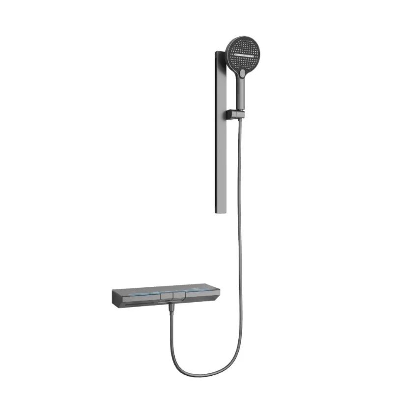 Modern Gunmetal Shower System Set with Tub Spout, Copper Rainfall Shower Head for Small Bathrooms
Modern Gunmetal Shower System Set with Tub Spout, Copper Rainfall Shower Head for Small Bathrooms