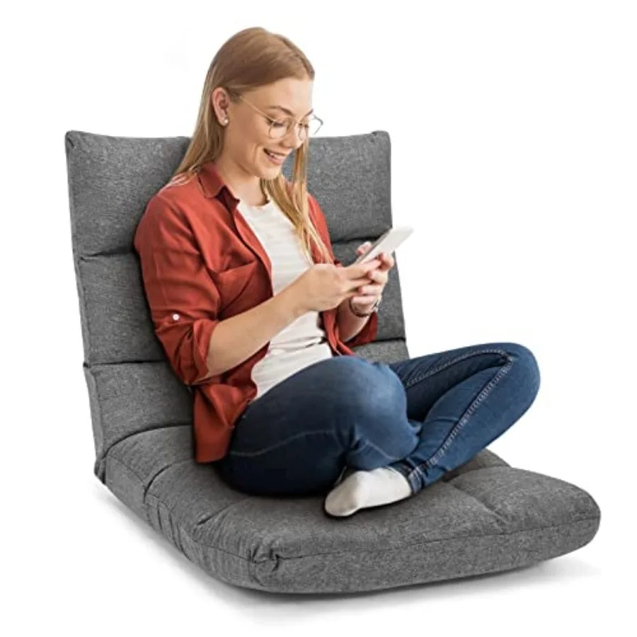 Floor Chair Folding Gaming Chair with Back Support 14 Adjustable Positions Alloy Steel Frame Lazy Sofa Lounge for Playing Readi
Floor Chair Folding Gaming Chair with Back Support 14 Adjustable Positions Alloy Steel Frame Lazy Sofa Lounge for Playing Readi