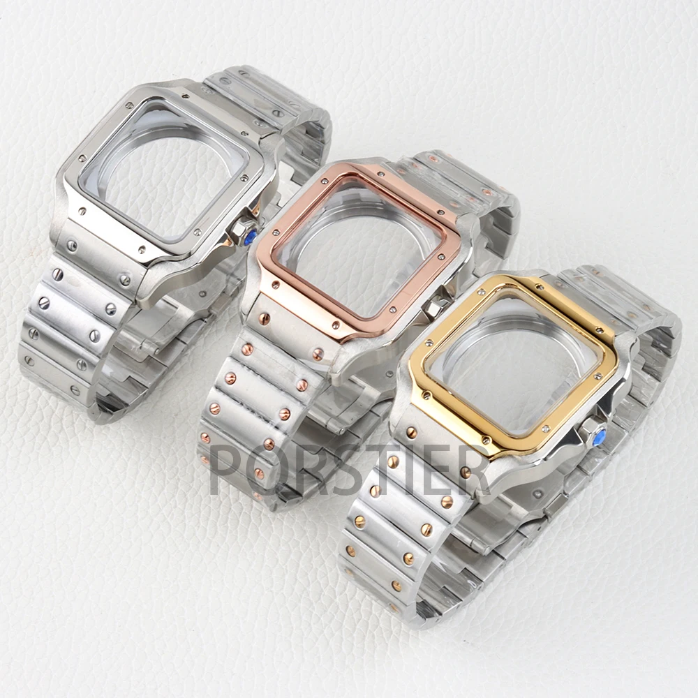 Square 38mm NH35 Watch Case 316L Stainless Steel Bracelet 10ATM Waterproof for Santos Seiko NH35 NH36 NH38 Movement 27mm Dial
Square 38mm NH35 Watch Case 316L Stainless Steel Bracelet 10ATM Waterproof for Santos Seiko NH35 NH36 NH38 Movement 27mm Dial