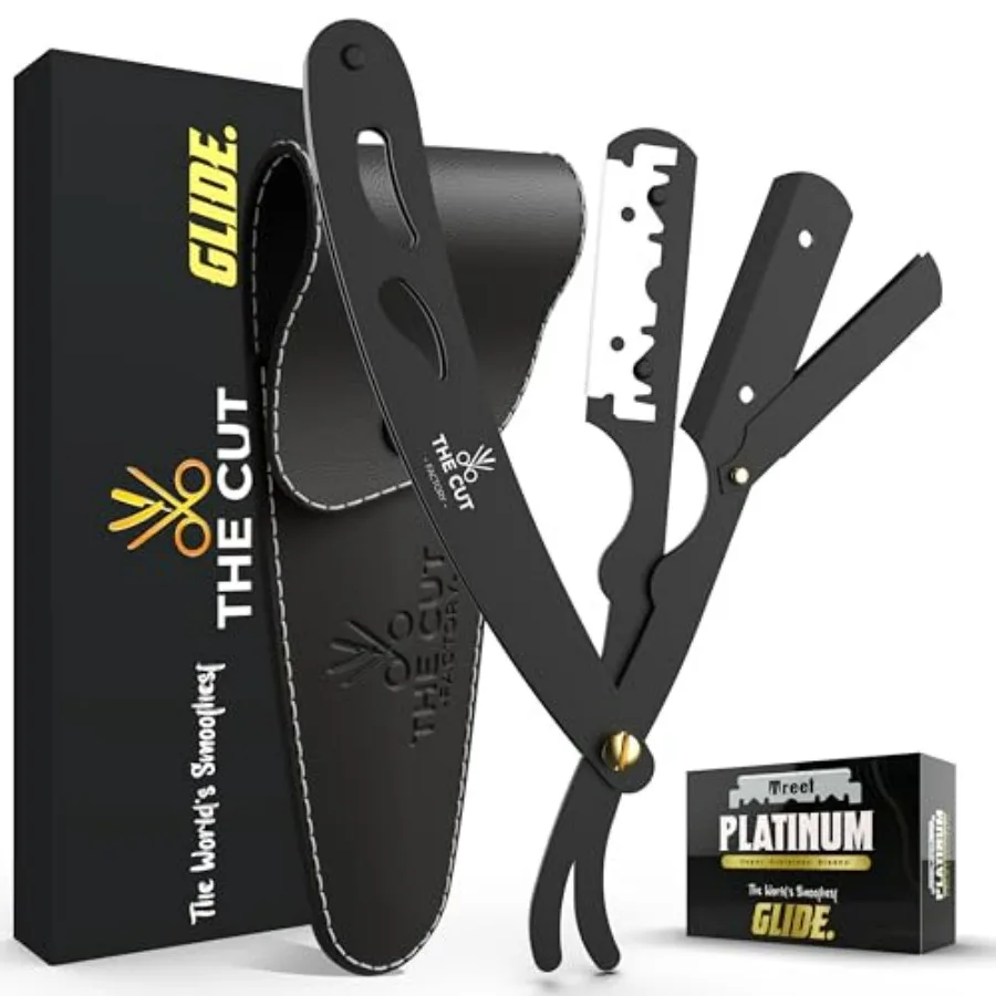 The Cut Factory® Straight Razor for Men Professional Barber Straight Edge Razor for Comfortable Smooth Shave. Gift Box Leather
The Cut Factory® Straight Razor for Men Professional Barber Straight Edge Razor for Comfortable Smooth Shave. Gift Box Leather