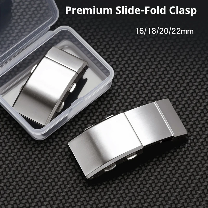 316L Stainless Steel Watch Buckle 16mm 18mm 20mm 22mm Double Push Extension Folding Buckle Brushed Metal Watch Band Clasp
316L Stainless Steel Watch Buckle 16mm 18mm 20mm 22mm Double Push Extension Folding Buckle Brushed Metal Watch Band Clasp