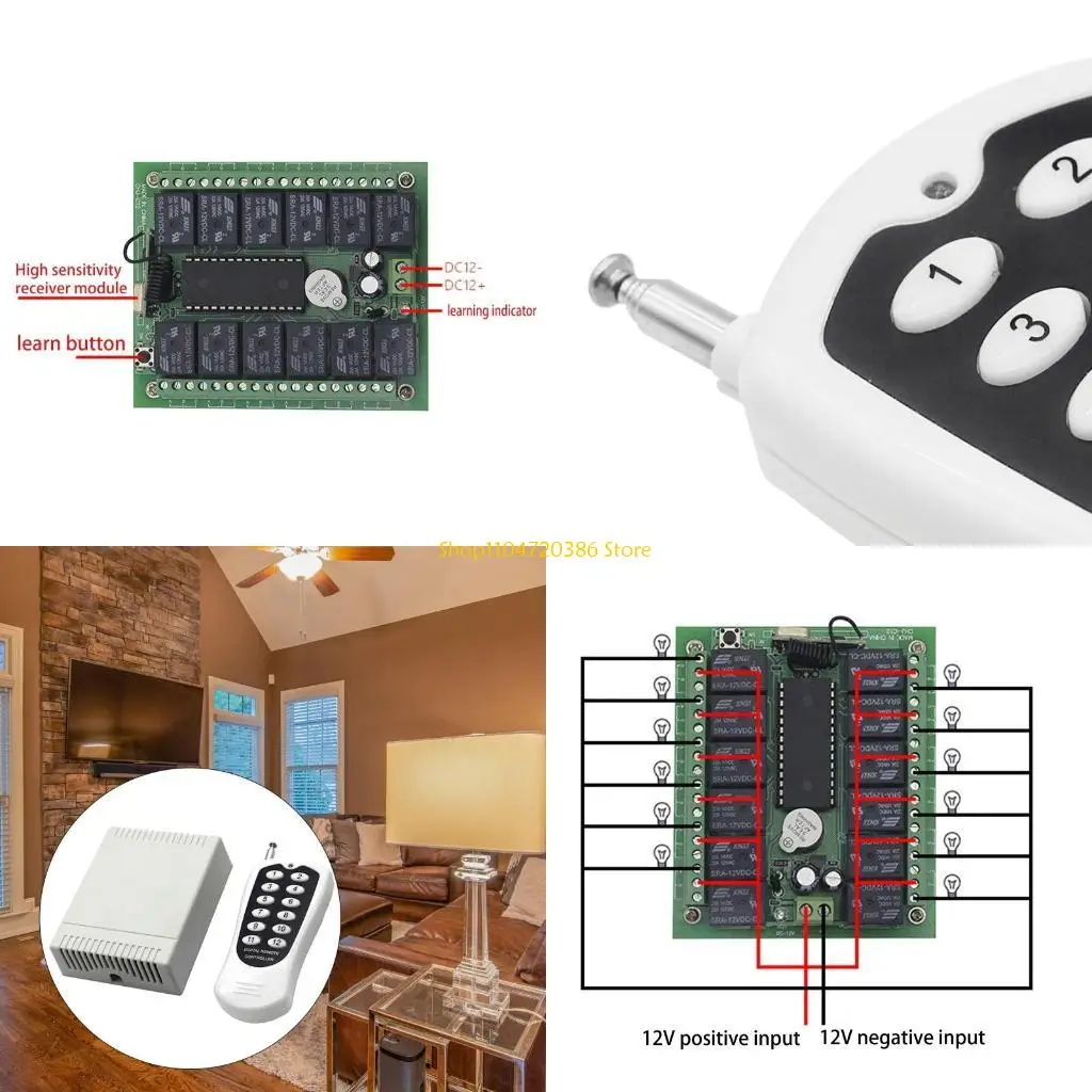 K0EA Wireless RF Remote Control Module 12V 12CH Channel 433MHz Switch Transmit
K0EA Wireless RF Remote Control Module 12V 12CH Channel 433MHz Switch Transmit