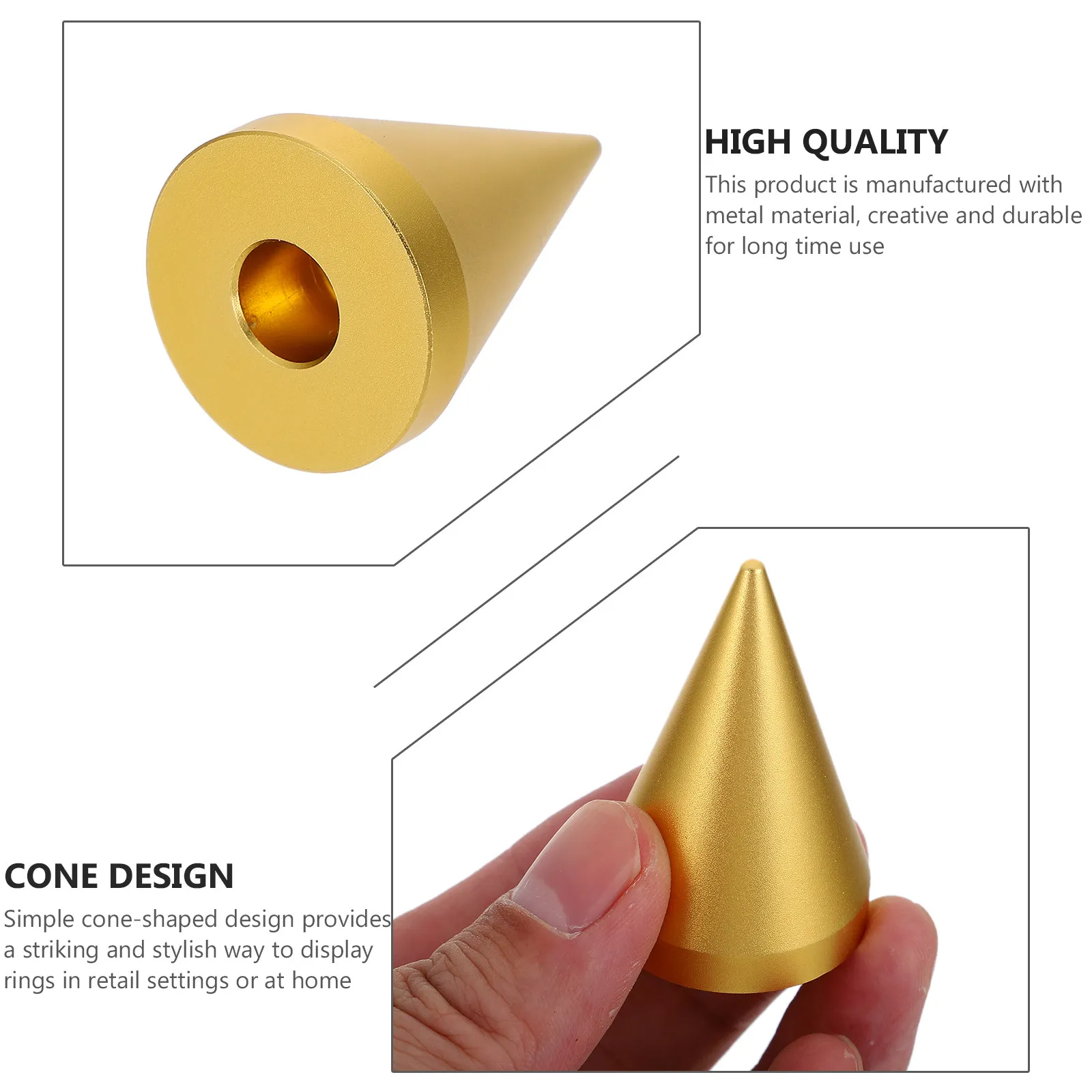 Metal Cone Ring Holder Stylish Jewelry Display Stand for Rings Store Home Office Use Cone Ring Holder Jewelry Display Stand
Metal Cone Ring Holder Stylish Jewelry Display Stand for Rings Store Home Office Use Cone Ring Holder Jewelry Display Stand
