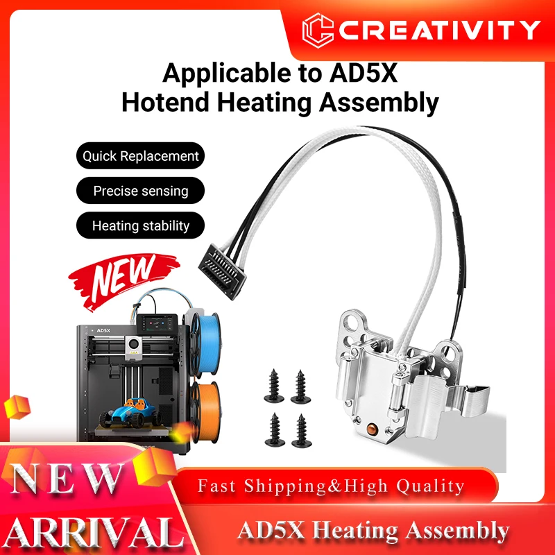 For Flashforge AD5X Hot End Heating Assembly 3D Printer Accessories Heat-Insulating Clip AD5X Nozzle Heating Assembly Hotend Kit
For Flashforge AD5X Hot End Heating Assembly 3D Printer Accessories Heat-Insulating Clip AD5X Nozzle Heating Assembly Hotend Kit