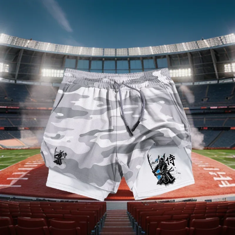 New Samurai Printed 2-in-1 Men's Sports Quick Drying Shorts Summer Gym Exercise Running Shorts Sports Shorts with Mobile Pocket
New Samurai Printed 2-in-1 Men's Sports Quick Drying Shorts Summer Gym Exercise Running Shorts Sports Shorts with Mobile Pocket