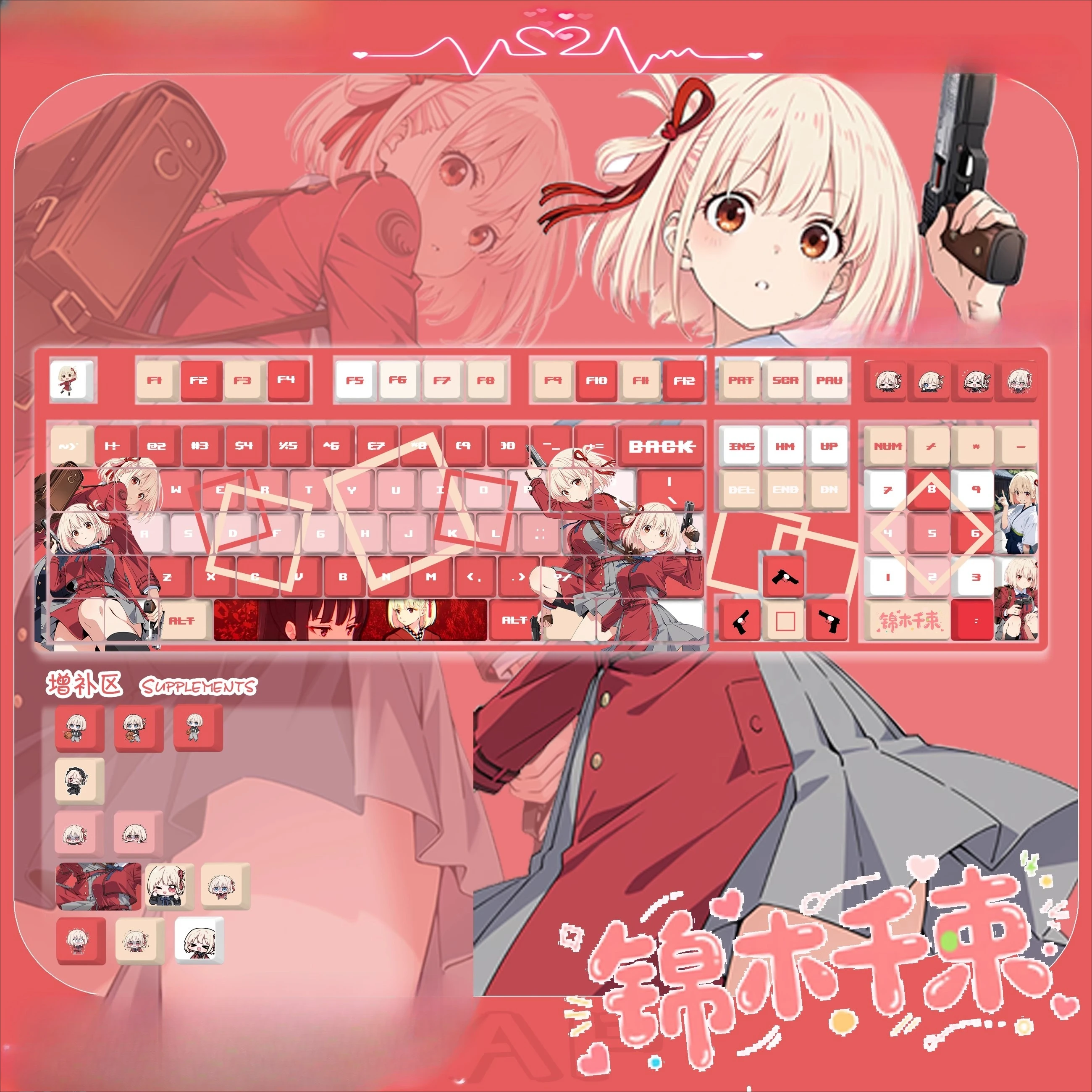 Колпачки для клавиш в стиле аниме Nishikigi Chisato, милые колпачки для клавиш Cherry/XDA Profile PBT Sub, колпачки для игровых клавиш на заказ для механической клавиатуры, подарок
Колпачки для клавиш в стиле аниме Nishikigi Chisato, милые колпачки для клавиш Cherry/XDA Profile PBT Sub, колпачки для игровых клавиш на заказ для механической клавиатуры, подарок