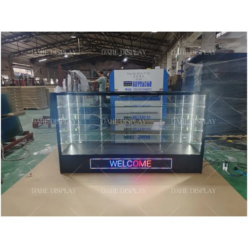 Retail store glass showcase display cabinet for smoke shop with led and led screen smoke shop display
Retail store glass showcase display cabinet for smoke shop with led and led screen smoke shop display
