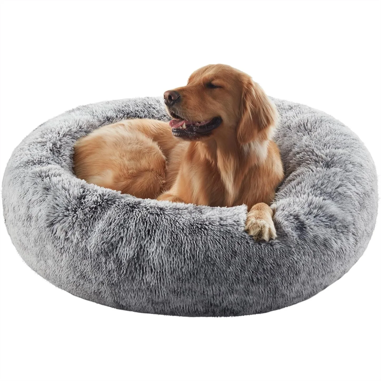 Donut Dog Bed for Large Dogs, Calming Fluffy Round Pet Bed with Removable Washable Cover, Fits up to 80 lbs, Dark Grey
Donut Dog Bed for Large Dogs, Calming Fluffy Round Pet Bed with Removable Washable Cover, Fits up to 80 lbs, Dark Grey