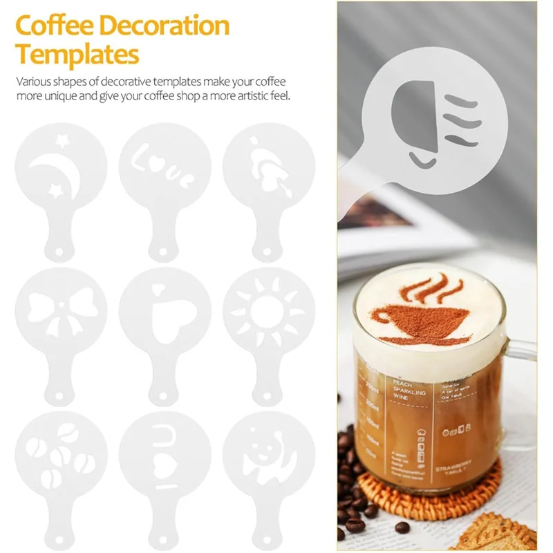 22PCS Reusable Coffee Decorating Stencils Coffee Carving Pen Portable Latte Art Pen Coffee Mold Tool Spoon Coffee Needle-Y48A
22PCS Reusable Coffee Decorating Stencils Coffee Carving Pen Portable Latte Art Pen Coffee Mold Tool Spoon Coffee Needle-Y48A
