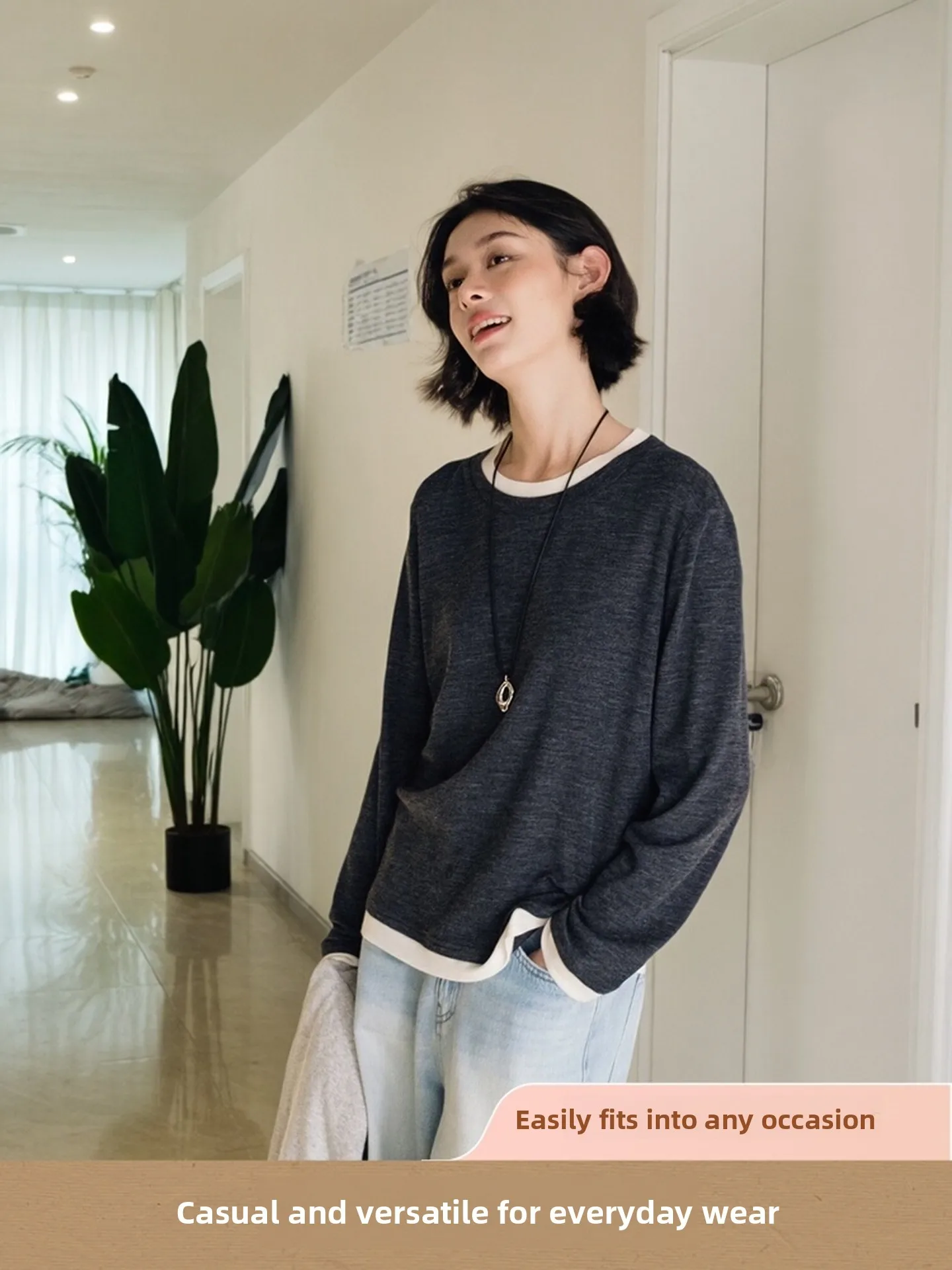 Вязаный свитер YOYO из шерсти с длинными рукавами, имитация двухслойности, свободный крой, воздушный, дышащий, комфортный, в стиле колор-блок
Вязаный свитер YOYO из шерсти с длинными рукавами, имитация двухслойности, свободный крой, воздушный, дышащий, комфортный, в стиле колор-блок