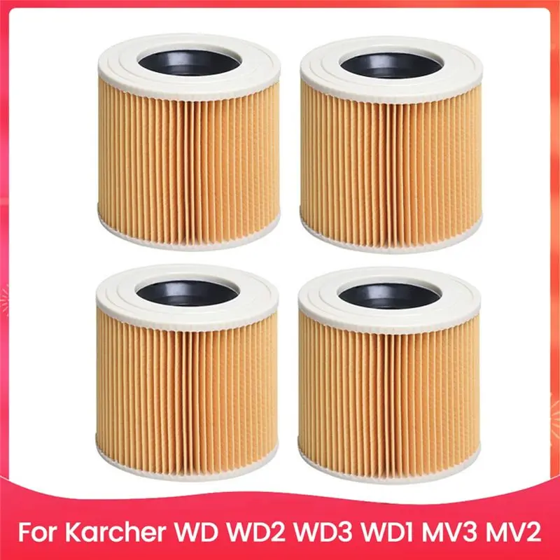 A24F-4PCS Wet And Dry Vacuum Cleaner Filter Replacement For Karcher WD WD2 WD3 WD1 MV3 MV2 Household Cleaning Tools Accessory
A24F-4PCS Wet And Dry Vacuum Cleaner Filter Replacement For Karcher WD WD2 WD3 WD1 MV3 MV2 Household Cleaning Tools Accessory