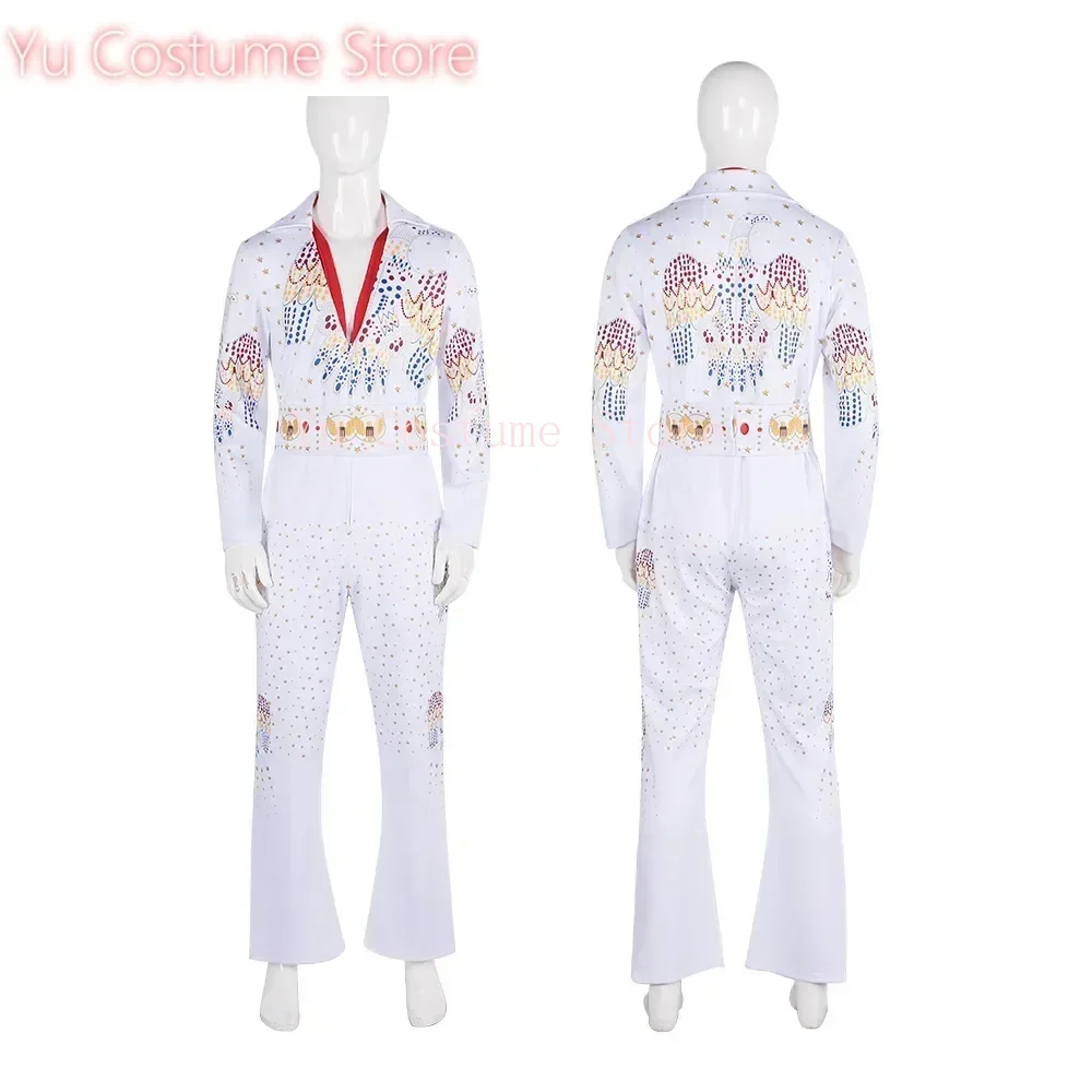 Movie Rocker Elvis Cosplay Costume Adult Men Women Jumpsuit Halloween White Bodysuit Outfit Uniform Party 2025 Yu Costume
Movie Rocker Elvis Cosplay Costume Adult Men Women Jumpsuit Halloween White Bodysuit Outfit Uniform Party 2025 Yu Costume