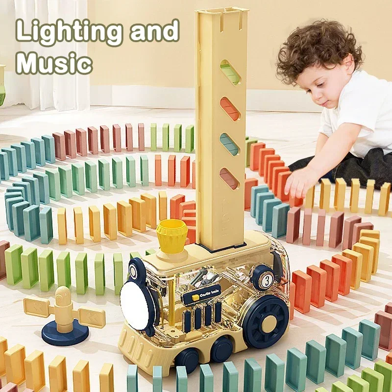 Kids Electric Domino Train Set Automatic Laying Colorful Domino Train with Lighting Sound Effects DIY Toys Kids Birthday Gift
Kids Electric Domino Train Set Automatic Laying Colorful Domino Train with Lighting Sound Effects DIY Toys Kids Birthday Gift