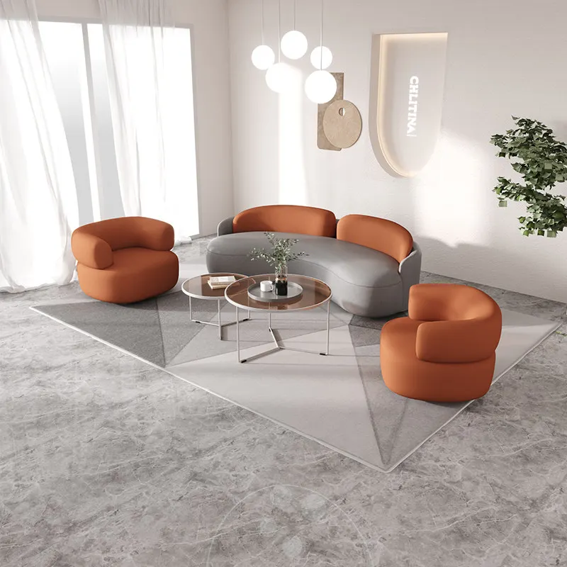 Italian Tech Fabric Sofa Nordic Arc Beauty Salon Clothing Store Lounge Reception Sofa Hotel Office Furniture أثاث مكتبات FYOS
Italian Tech Fabric Sofa Nordic Arc Beauty Salon Clothing Store Lounge Reception Sofa Hotel Office Furniture أثاث مكتبات FYOS