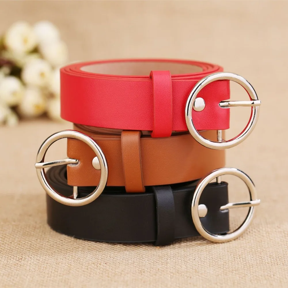 High Quality Leather Waist Belt Solid Color Metal Buckle Round Button Belt Vintage Waistband For Women
High Quality Leather Waist Belt Solid Color Metal Buckle Round Button Belt Vintage Waistband For Women