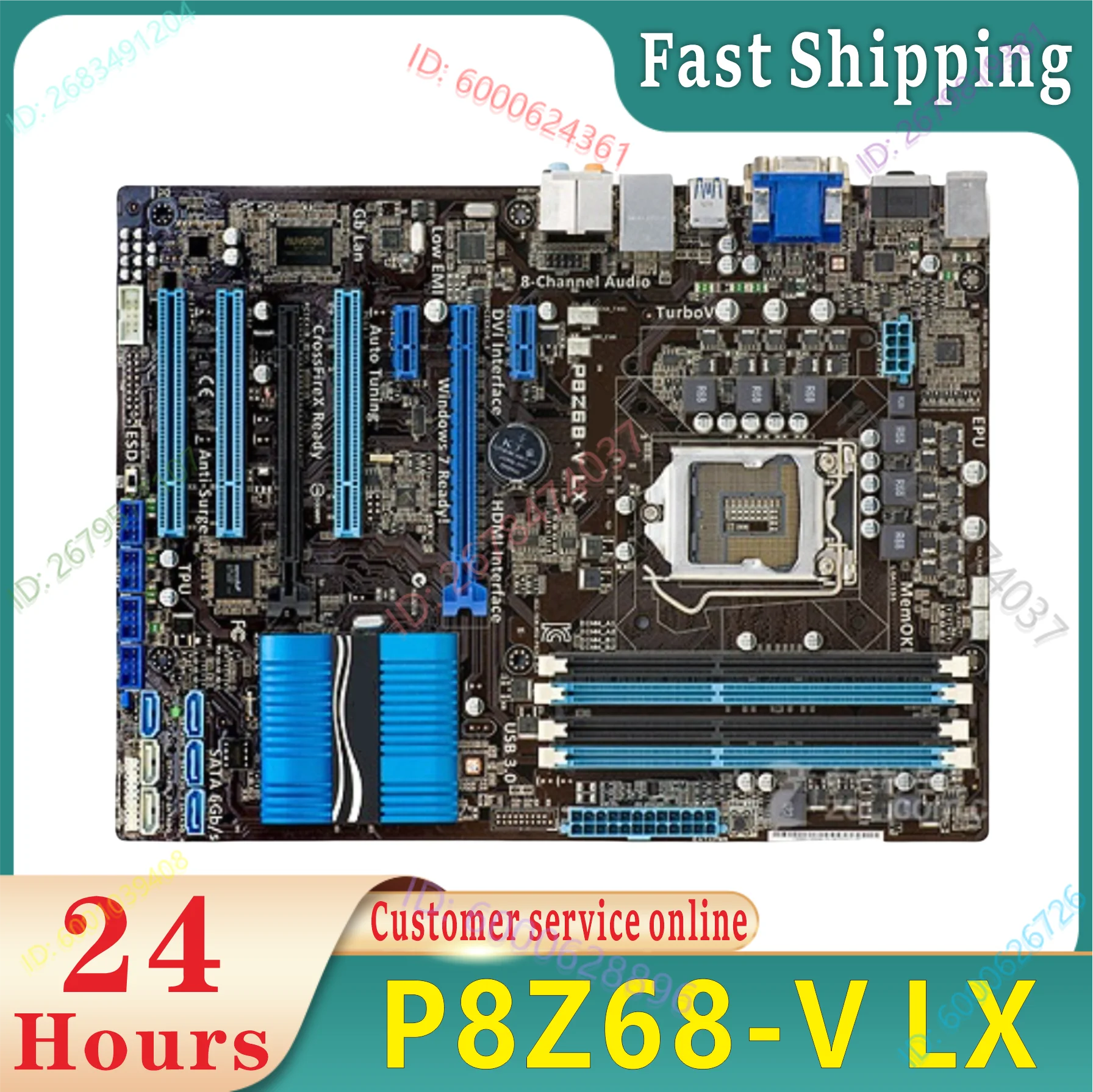P8Z68-V LX Motherboards LGA 1155 DDR3 32GB For Intel Z68 P8Z68-V LX Desktop Mainboard Systemboard SATA III PCI-E X16
P8Z68-V LX Motherboards LGA 1155 DDR3 32GB For Intel Z68 P8Z68-V LX Desktop Mainboard Systemboard SATA III PCI-E X16