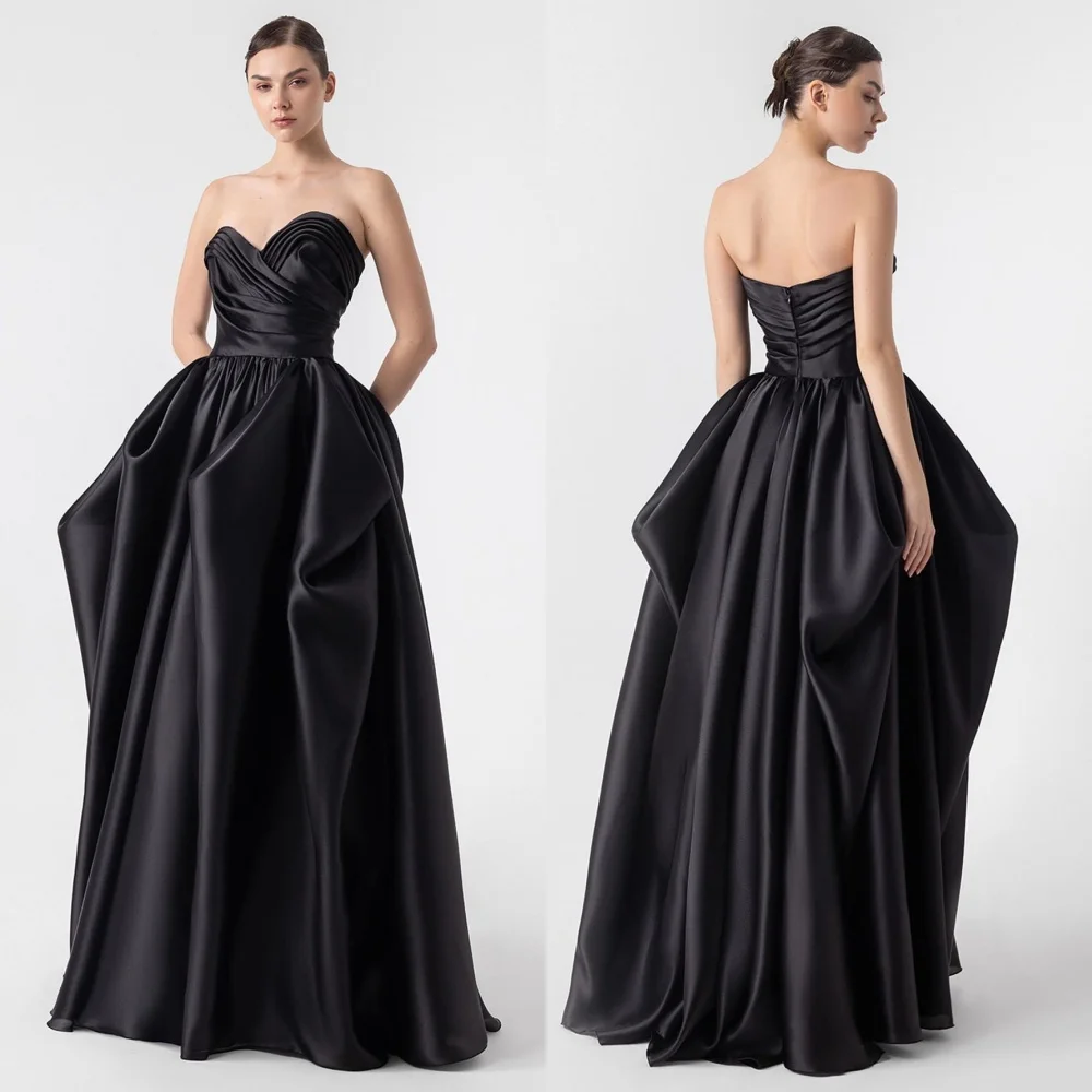 Customized Charmeuse Pleat A-line Strapless Long Dresses Bespoke Occasion Formal Evening Elegant Modern Style
Customized Charmeuse Pleat A-line Strapless Long Dresses Bespoke Occasion Formal Evening Elegant Modern Style