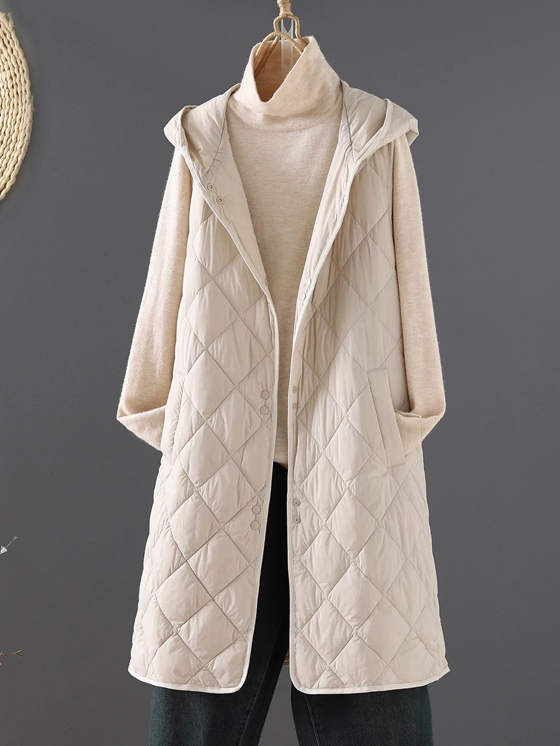 Women's plus Size Lightweight down Vest Mid-Length Cotton Lined Hooded Jaet Outerwear Long Sve High Collar Zipper Pure C...
Women's plus Size Lightweight down Vest Mid-Length Cotton Lined Hooded Jaet Outerwear Long Sve High Collar Zipper Pure C...