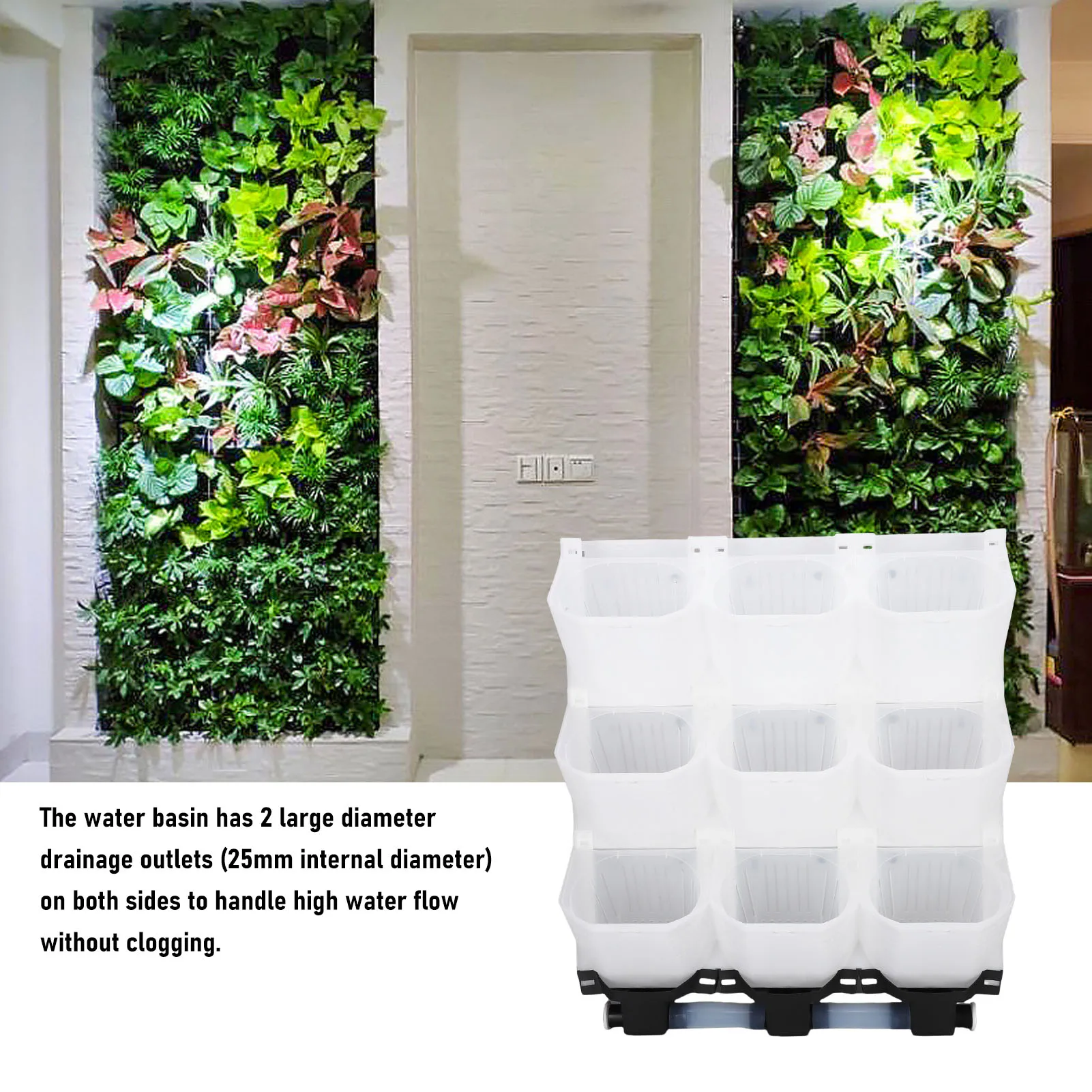 Vertical Greening Flower Pots Sturdy PP Vertical Wall Plant Pots Modular Drainage Holes Stacking 50kg Load Capacity for Garden
Vertical Greening Flower Pots Sturdy PP Vertical Wall Plant Pots Modular Drainage Holes Stacking 50kg Load Capacity for Garden