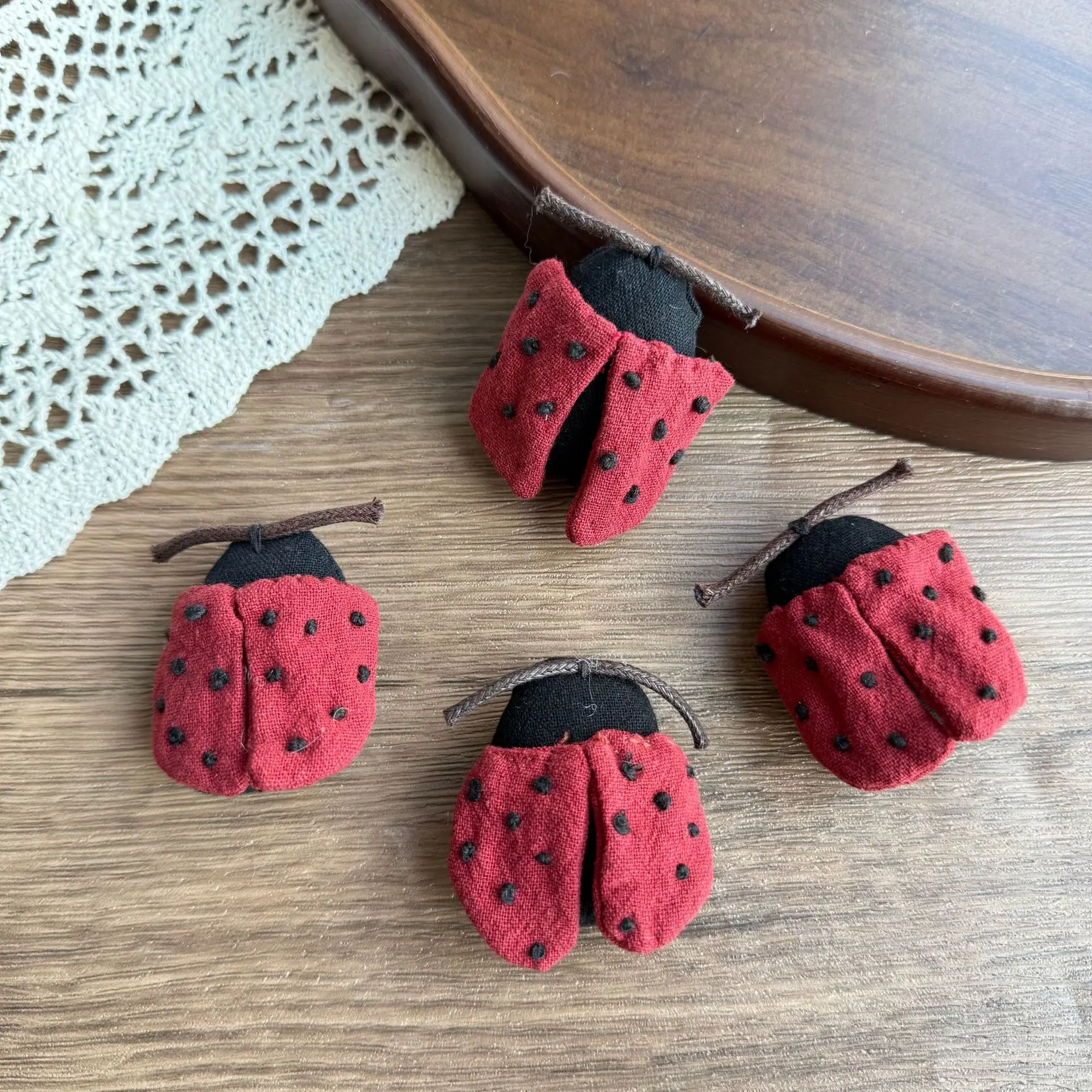 Fabric Cute Ladybug Seven Spot Beetle Brooch Pin for Children Clothing Embellishment Cartoon Anime Decoration Premium Handmade
Fabric Cute Ladybug Seven Spot Beetle Brooch Pin for Children Clothing Embellishment Cartoon Anime Decoration Premium Handmade