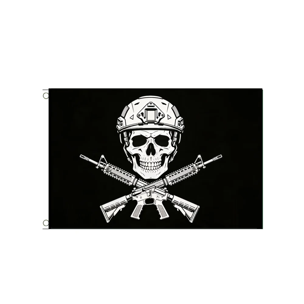 Tactical Skull with Helmet Crossed Rifles Flag 2x3ft 3x5ft Military Patriotic Banner for Garage Man Cave Wall Decor
Tactical Skull with Helmet Crossed Rifles Flag 2x3ft 3x5ft Military Patriotic Banner for Garage Man Cave Wall Decor
