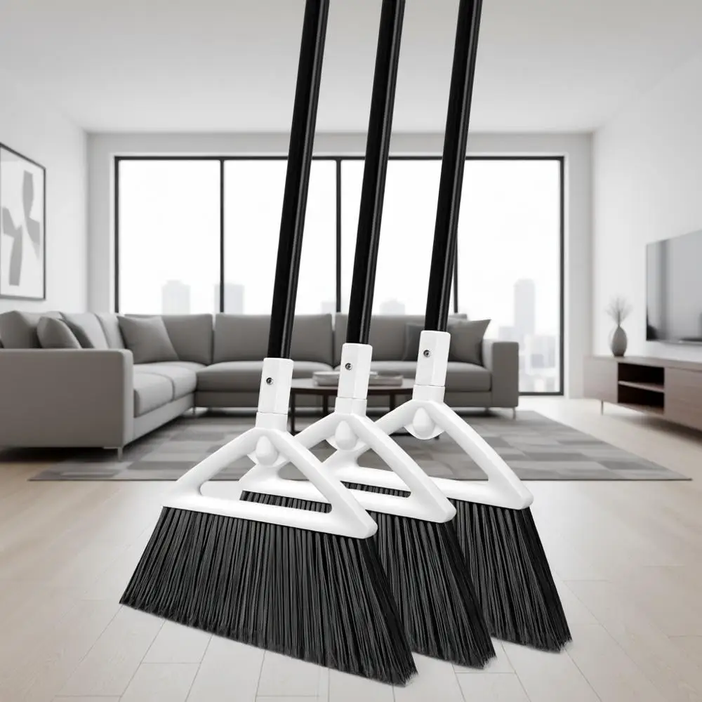 Heavy Duty Angle Broom 3 Pack - White, Long Handle for Indoor & Outdoor, Garage, Driveway, Sidewalk, Kitchen Use
Heavy Duty Angle Broom 3 Pack - White, Long Handle for Indoor & Outdoor, Garage, Driveway, Sidewalk, Kitchen Use