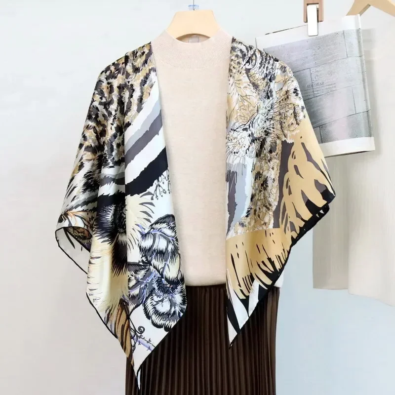 High-end Elegant Female Exquisite Flower Ripple Leopard Print Quality Plain Satin Silk Hand-rolled Edge Large Square Scarf Shawl
High-end Elegant Female Exquisite Flower Ripple Leopard Print Quality Plain Satin Silk Hand-rolled Edge Large Square Scarf Shawl
