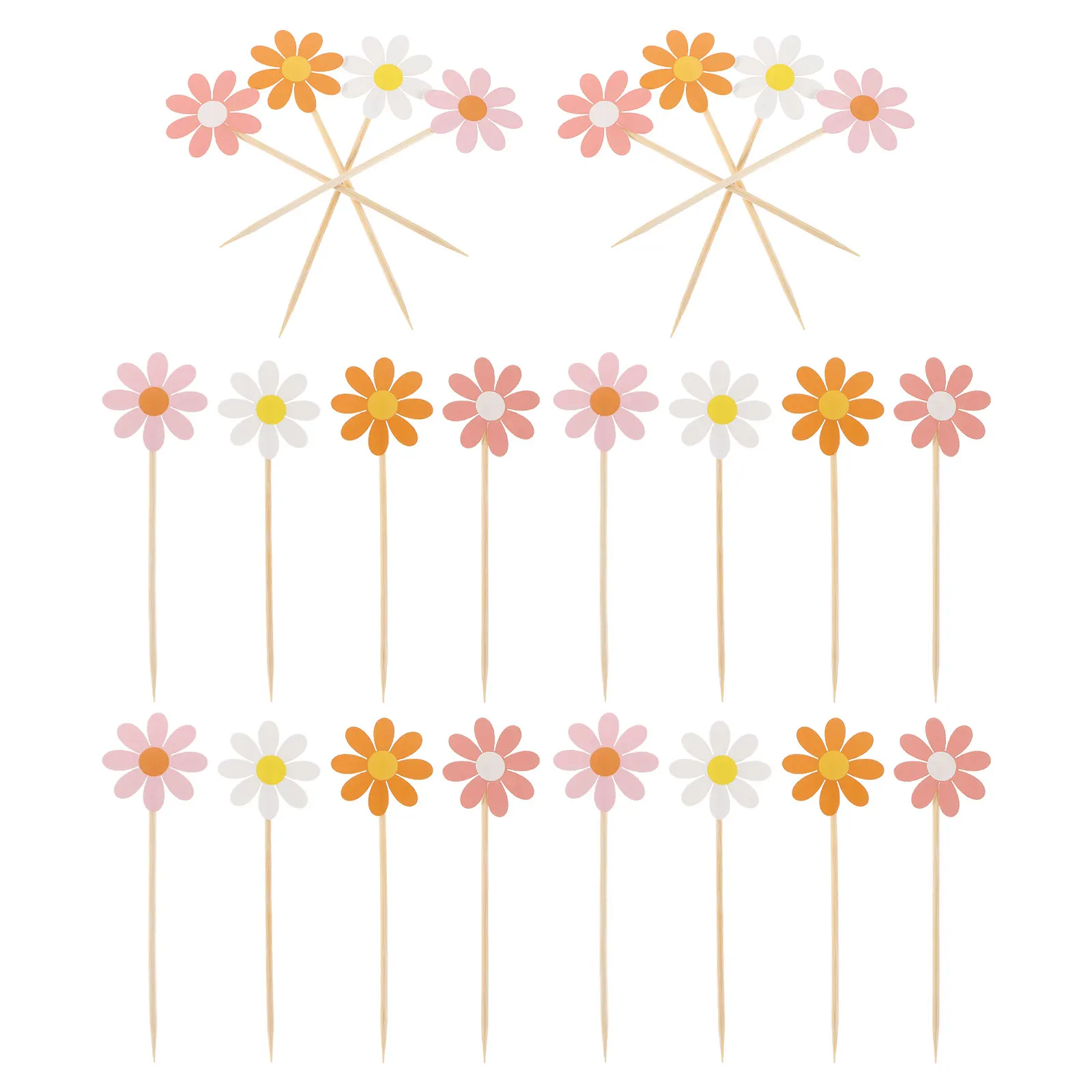 40Pcs Daisy Flower Cake Toppers Decorative Picks for Wedding Birthday Party Shower Cupcake Dessert Supplies
40Pcs Daisy Flower Cake Toppers Decorative Picks for Wedding Birthday Party Shower Cupcake Dessert Supplies