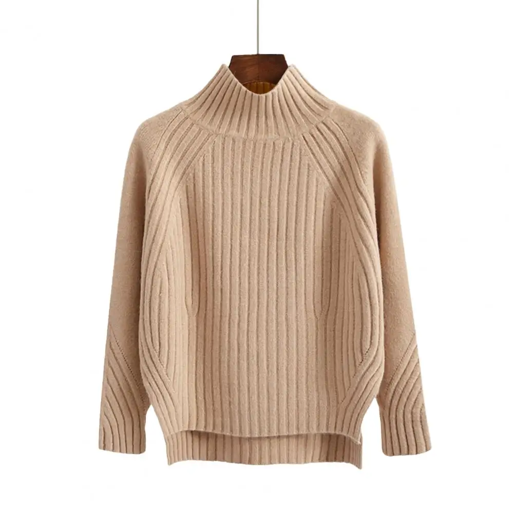 Fall Women Sweater Half-high Collar Loose Long Sleeve Irregular Split Hem Knitted Warm Pullover Female clothing
Fall Women Sweater Half-high Collar Loose Long Sleeve Irregular Split Hem Knitted Warm Pullover Female clothing