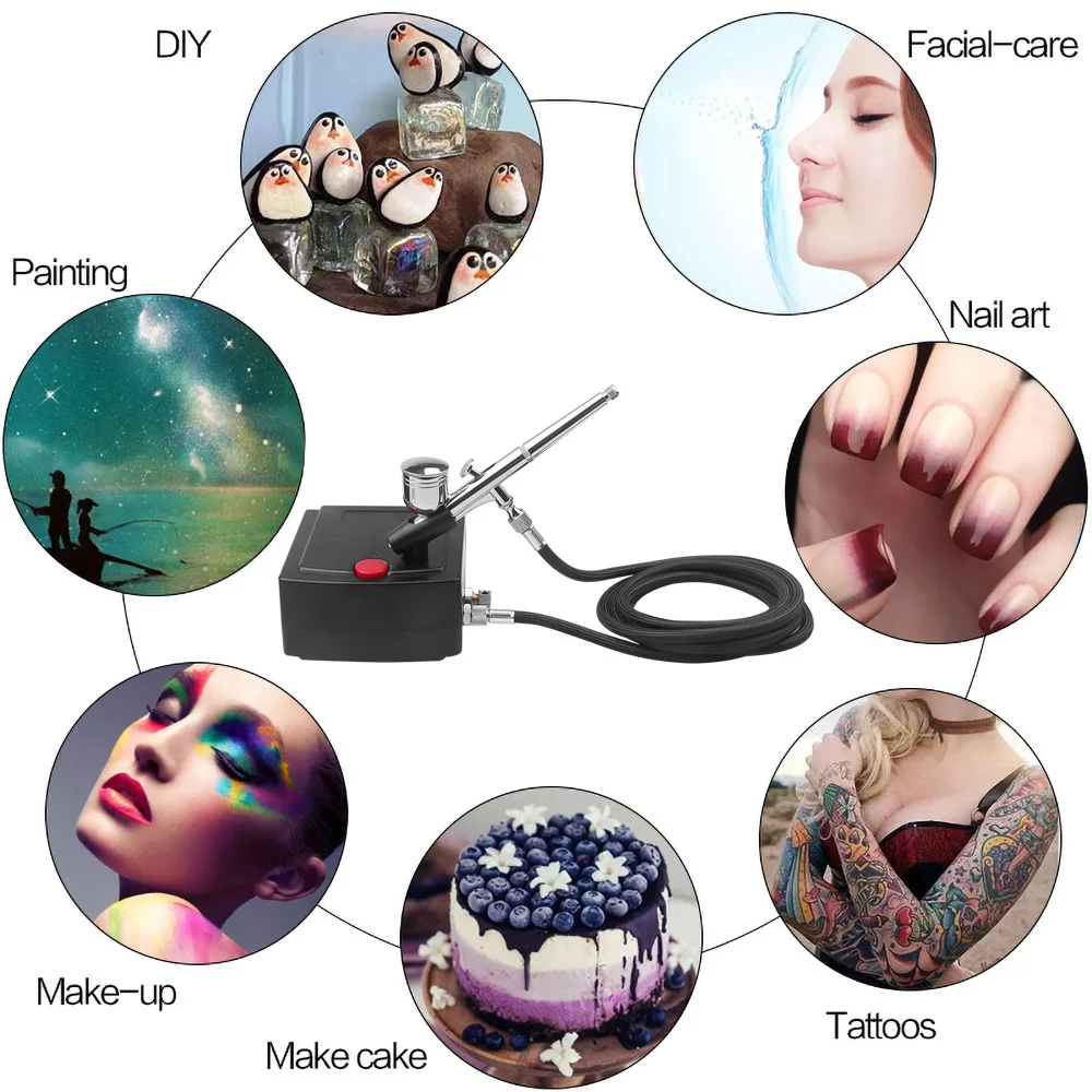 New 0.3mm Dual Action Airbrush Spray Gun Airless Air Gravity Model Feed Spray Gun For Body Painting and Model Painting Nail Tool
New 0.3mm Dual Action Airbrush Spray Gun Airless Air Gravity Model Feed Spray Gun For Body Painting and Model Painting Nail Tool
