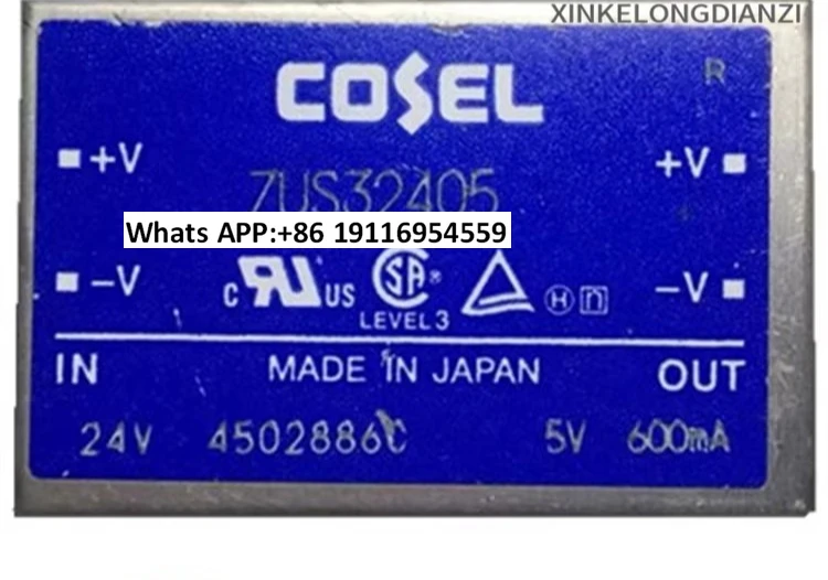 ZUS32405 ZUS3 2405 Изолированный источник питания COSEL от 24 В до 5 В, 600 мА, 3 Вт, модуль постоянного тока
ZUS32405 ZUS3 2405 Изолированный источник питания COSEL от 24 В до 5 В, 600 мА, 3 Вт, модуль постоянного тока