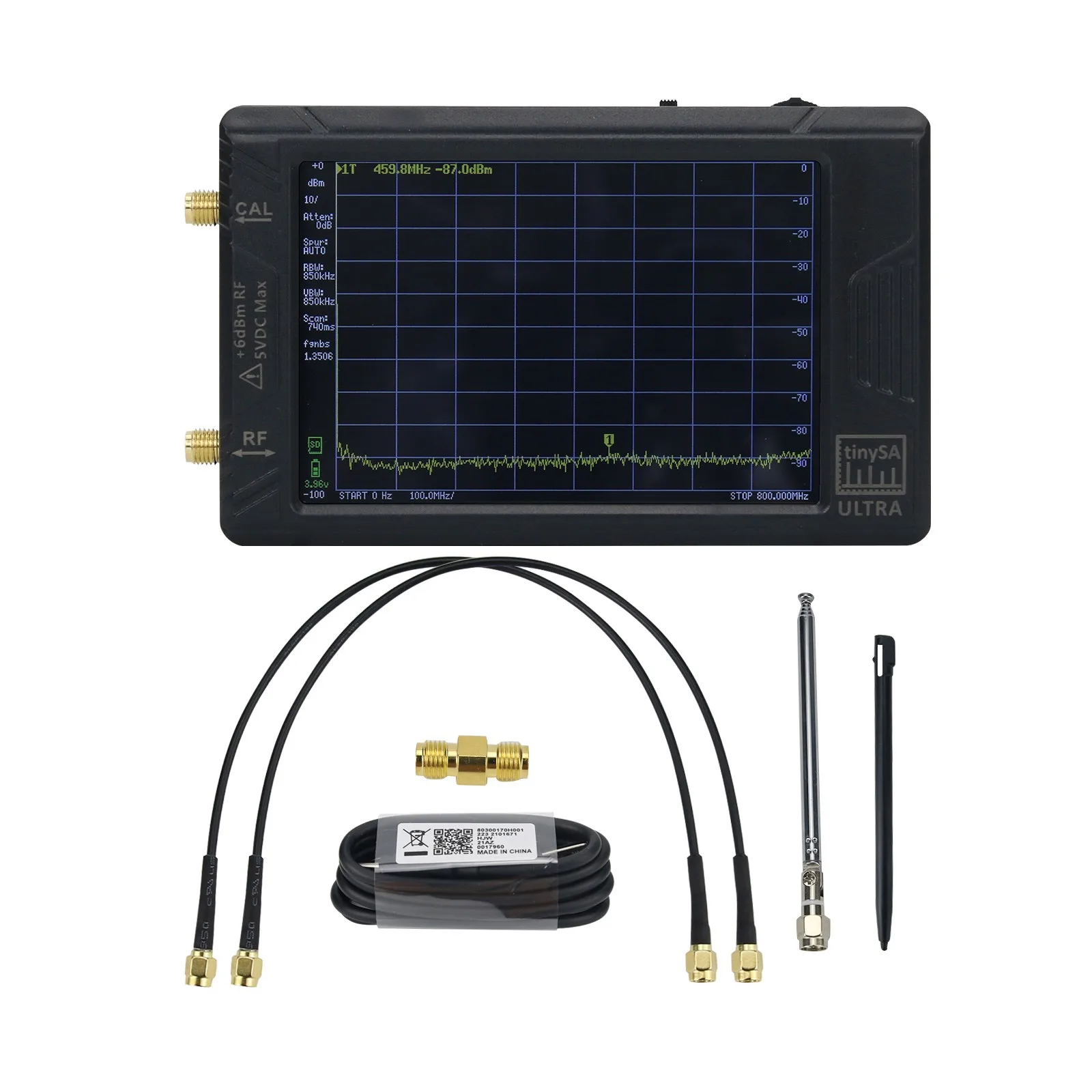 Ultra 100k-5.3GHz Handheld RF Signal Generator TinySA Spectrum Analyzer with 4 Inch Display New Product
Ultra 100k-5.3GHz Handheld RF Signal Generator TinySA Spectrum Analyzer with 4 Inch Display New Product