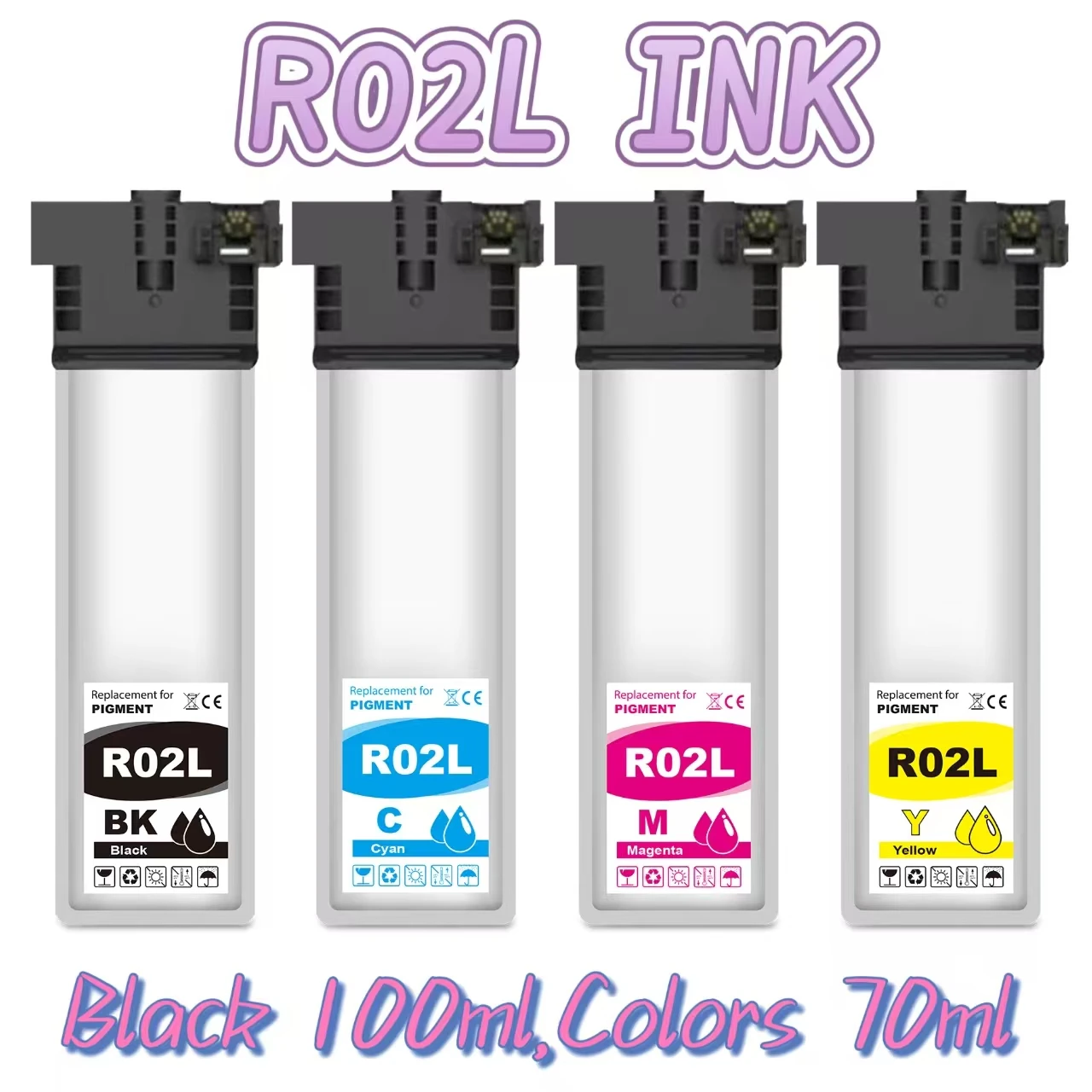 R02L Ink Cartridges 4packs Remanufactured with Chip Works with Workforce Pro ET-8700 Printers (Black Yellow Magenta Cyan)
R02L Ink Cartridges 4packs Remanufactured with Chip Works with Workforce Pro ET-8700 Printers (Black Yellow Magenta Cyan)