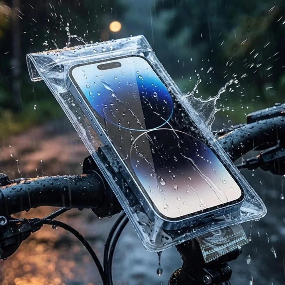 Transparent PVC Phone Rainproof Bag Universal Mobile Waterproof Case Cycling Charging Outdoor Navigation Riding Protection Kit
Transparent PVC Phone Rainproof Bag Universal Mobile Waterproof Case Cycling Charging Outdoor Navigation Riding Protection Kit