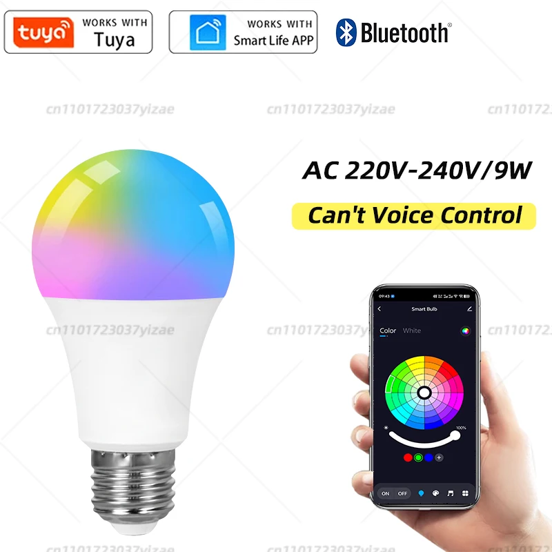 Tuya Bluetooth LED Bulb Dimmable 9W E27 220V RGBCW Color Change Lamps Smart Life APP Group Control Music Rhythm Timing Multi-pie
Tuya Bluetooth LED Bulb Dimmable 9W E27 220V RGBCW Color Change Lamps Smart Life APP Group Control Music Rhythm Timing Multi-pie