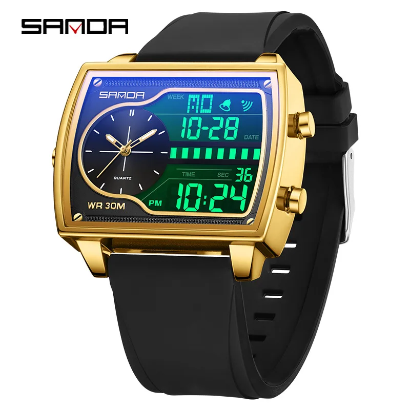 Sanda 6163Мужские часы Модные многофункциональные ночные часы Водонепроницаемые мужские часы Будильник Деловые спортивные электронные часы
Sanda 6163Мужские часы Модные многофункциональные ночные часы Водонепроницаемые мужские часы Будильник Деловые спортивные электронные часы