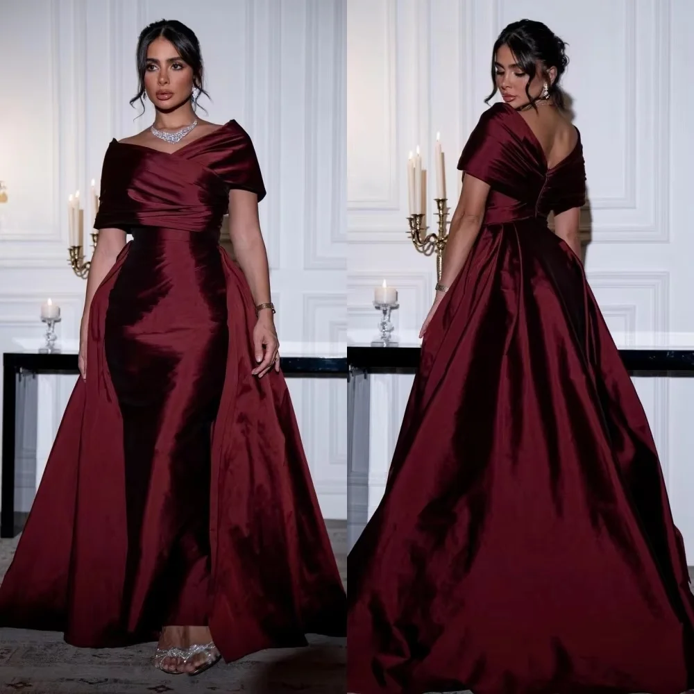 Customized Exquisite Off The Shoulder Mermaid Evening Dresses Charming Ruched Prom Dresses Sleeveless Party Gown فساتين سهرة
Customized Exquisite Off The Shoulder Mermaid Evening Dresses Charming Ruched Prom Dresses Sleeveless Party Gown فساتين سهرة