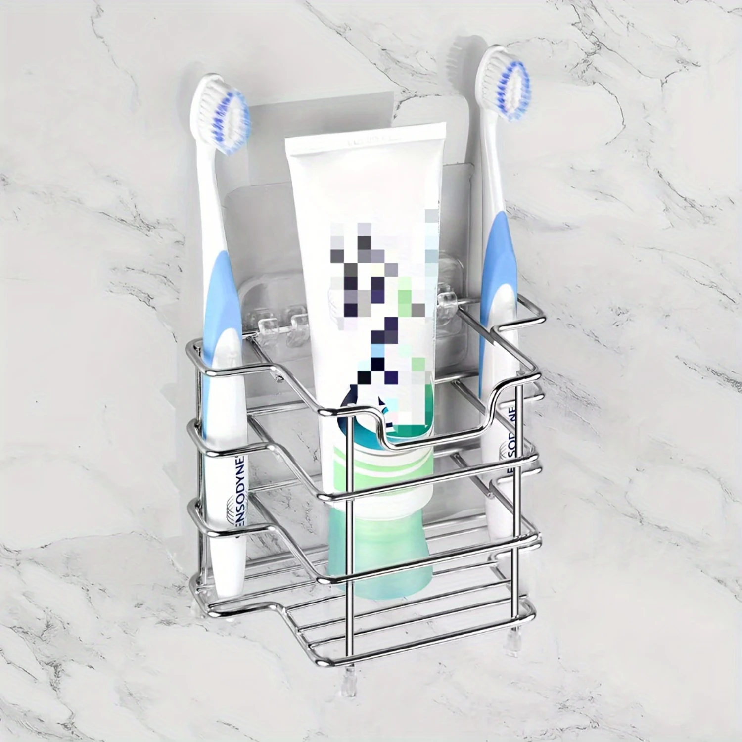 Stainless Steel 3-Slot Toothbrush & Toothpaste Holder - Wall/Countertop Mount Bathroom Organizer
Stainless Steel 3-Slot Toothbrush & Toothpaste Holder - Wall/Countertop Mount Bathroom Organizer